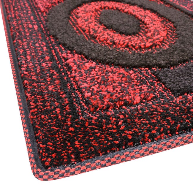 Zerbino Ingresso 80x120 Cm Asciugapassi Assorbente Antiscivolo Morbido 100% Made In Italy Rosso | Leroy Merlin