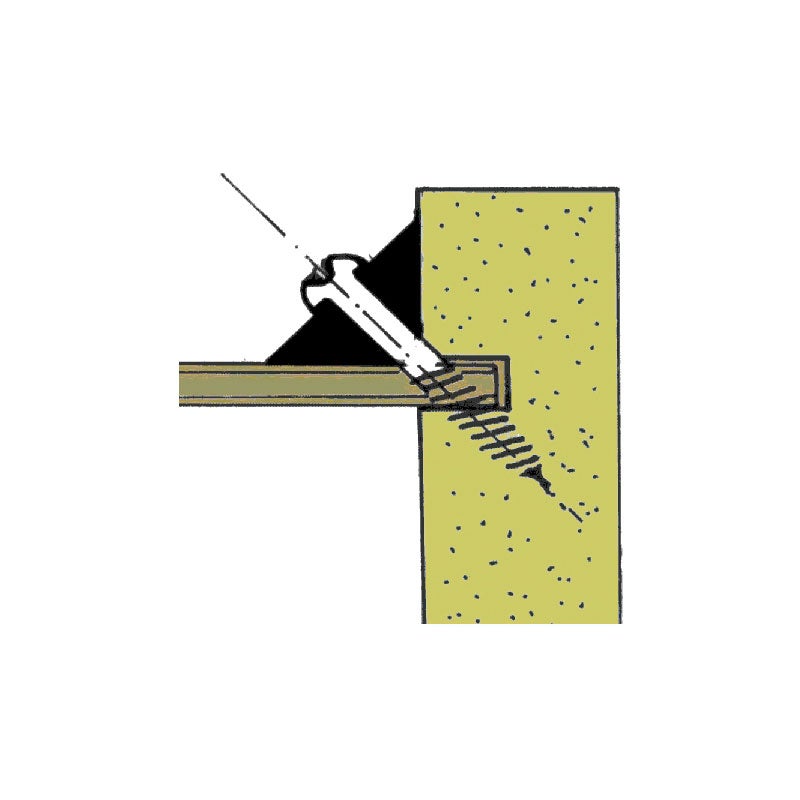 Taquet de renfort - Décor : Blanc - Dimensions : 10 x 10 x 14 mm - ITAR - 2