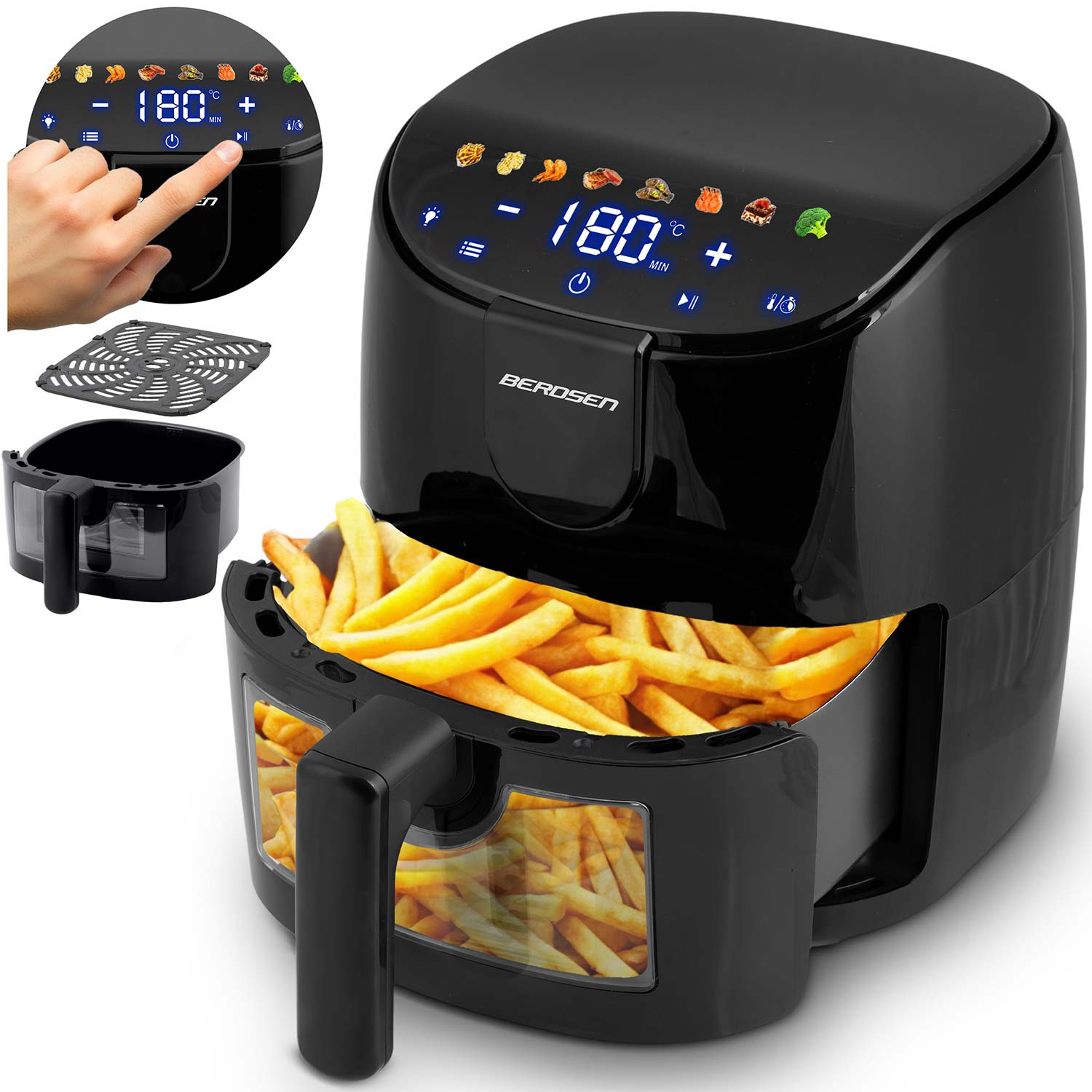 Frytkownica beztłuszczowa 4l air fryer frytownica Berdsen BD-658
