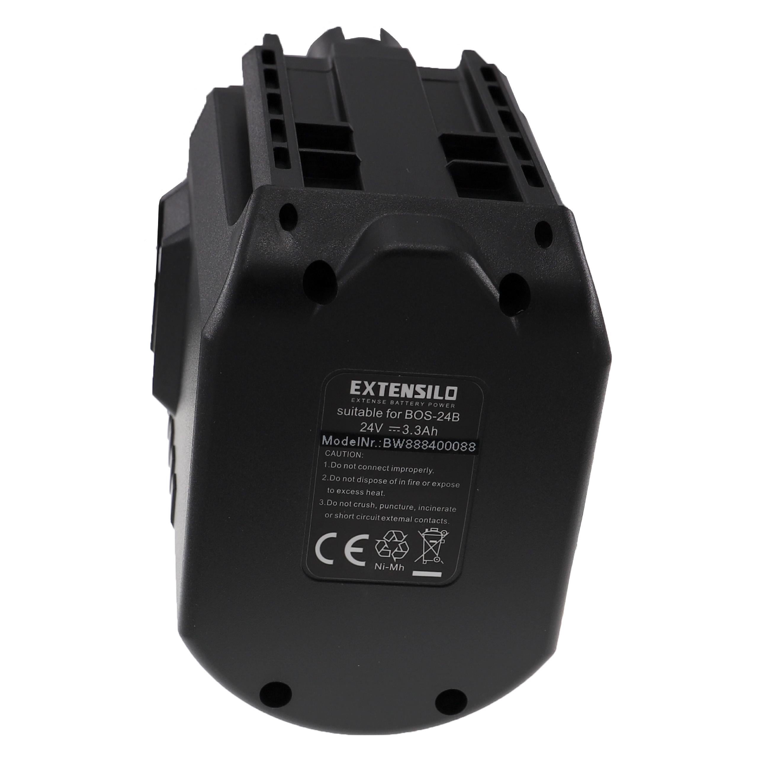 EXTENSILO Batterie remplacement pour Bosch 2607335097, 2607335098, 2607335163, 2 607 335 097 pour outil électrique (3300 mAh, NiMH, 24 V) - 5