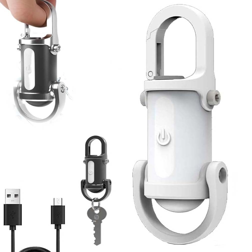 Lampe Porte Clé Lampe Torche LED Rechargeable Porte-clés - Puissante, Compacte, étanche - Pour Camping, Randonnée, Urgences Lampe Poche ABS étanche