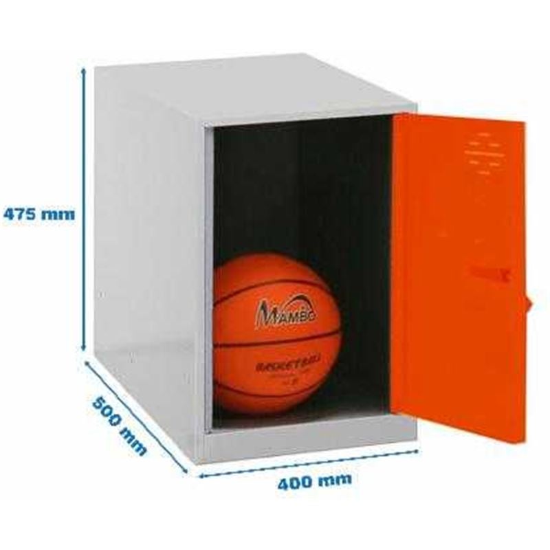 Armadietto Metallico SimonRack - 475x400x500 Mm, Grigio/Arancione, Con Serratura, Per Ufficio O Casa - Foto 5