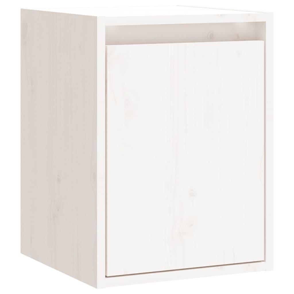 Maison Exclusive - Armario de pared 2 uds madera maciza de pino blanco 30x30x40 cm - 5