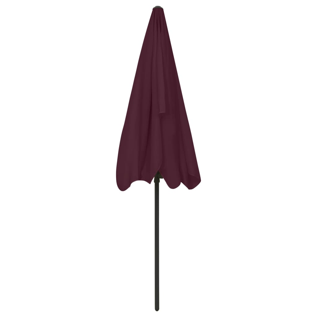 Parasol de plage Rouge bordeaux 200x125 cm - 7
