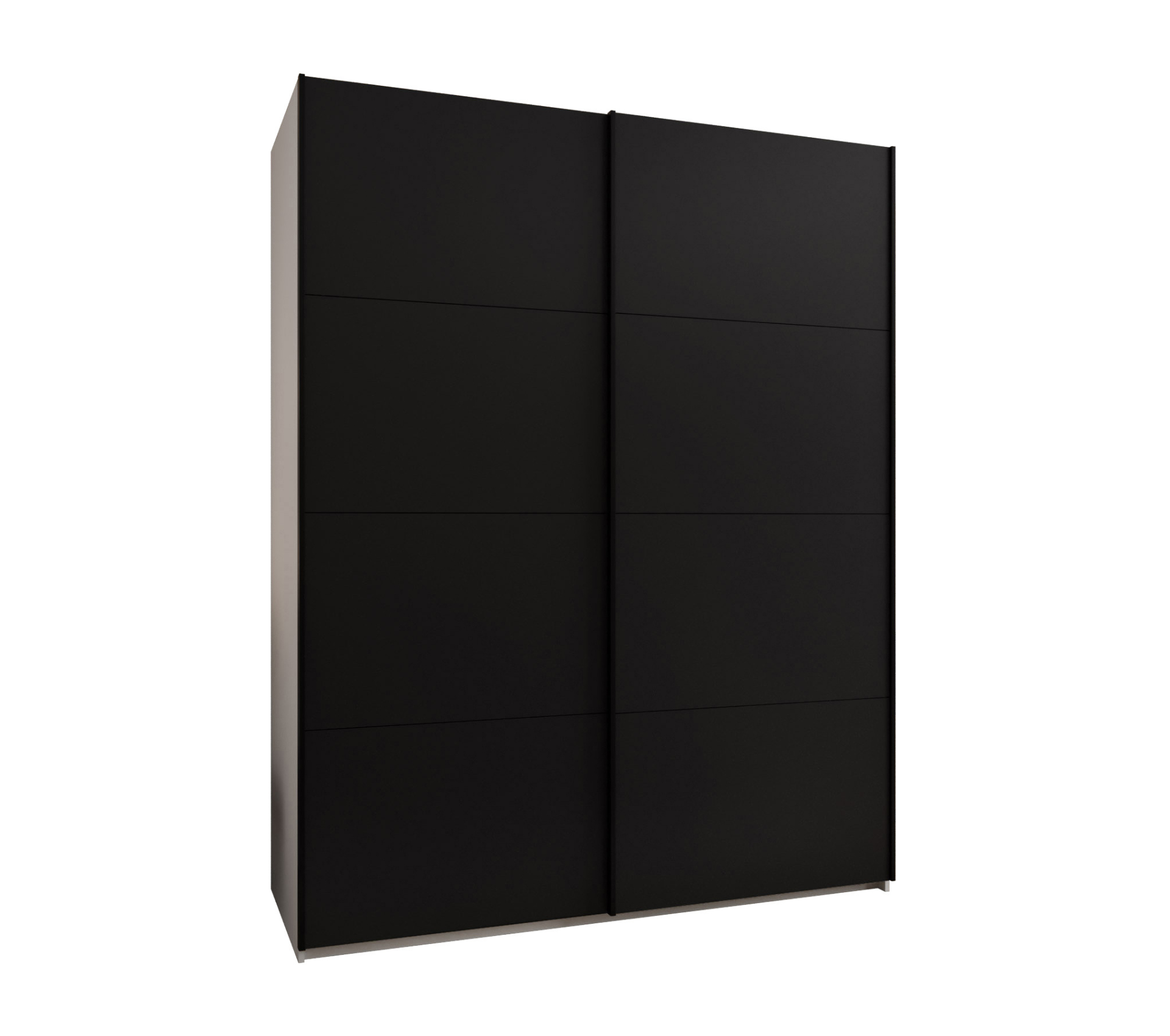 Szafa przesuwna wysoka Lux 1 200 x 64 x 245,5 cm biały + czarny + u. czarny - Abiks Meble