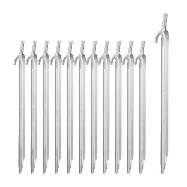 Lot De 50 Piquets Plastique Pour Tente, Auvent Ou Tapis – Gris, 9.5 Cm, Forme Champignon, Solides Et Faciles à Enfoncer