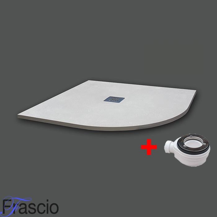 Receveur de douche 80x80 cm AXIM ULTRASLIM extraplat blanc + sifon
