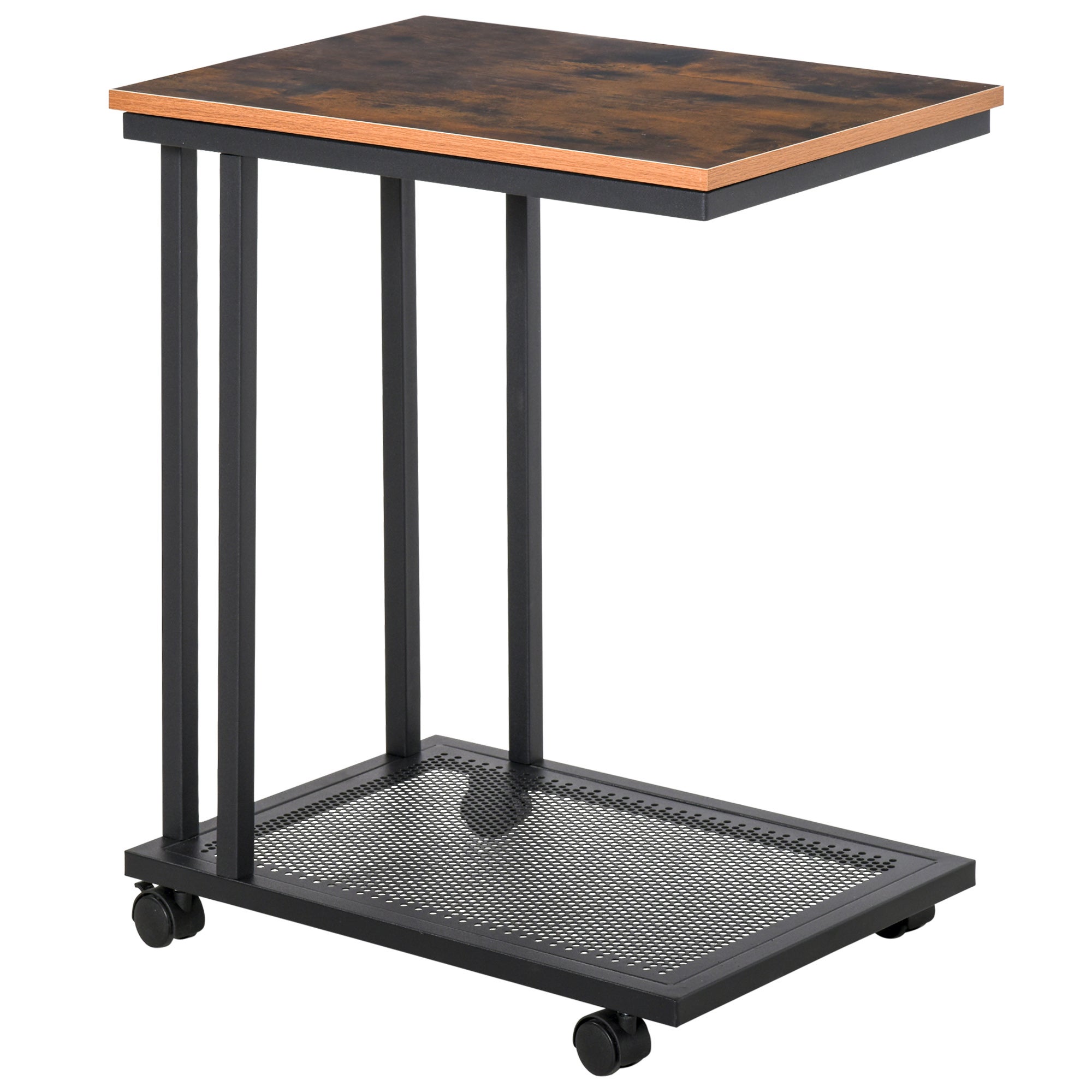 Table d'appoint, Bout de canapé, Table de lit mobile roulante Vintage ...