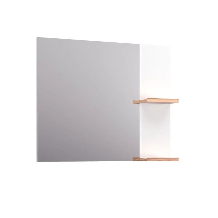 Lustro łazienkowe L-WOOD 79 cm biały połysk