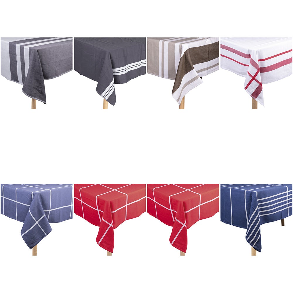 Tovaglia In Cotone 140x240 Cm Per 10/12 Posti - Elegante, Resistente E Non Sbiadisce - Foto 3