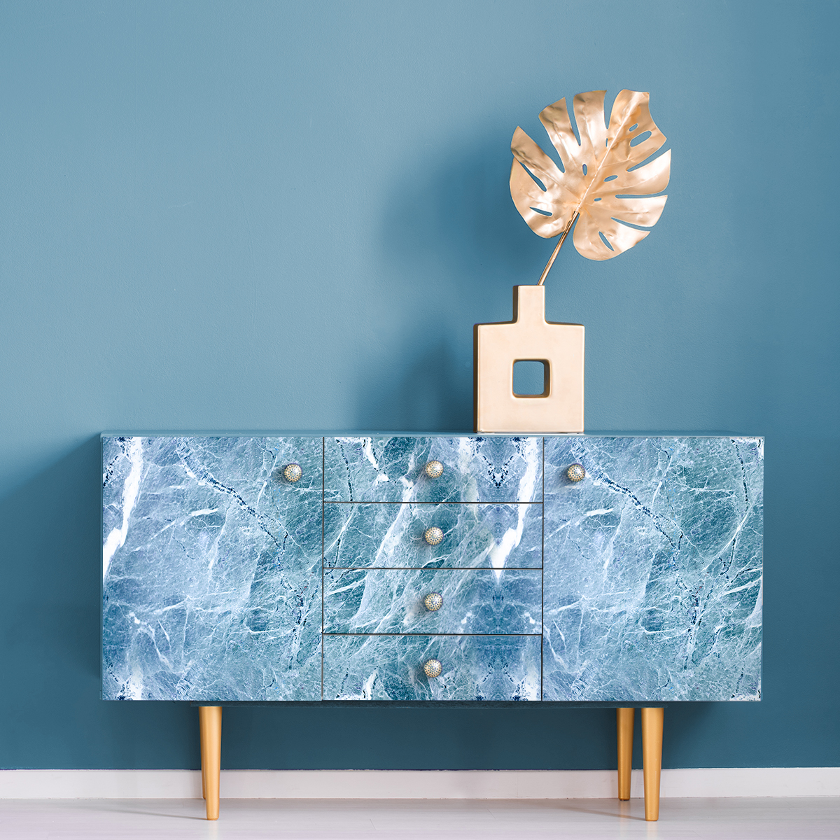 Vinilo muebles mármol de luz - adhesivo de pared - revestimiento sticker mural decorativo - 60x90cm