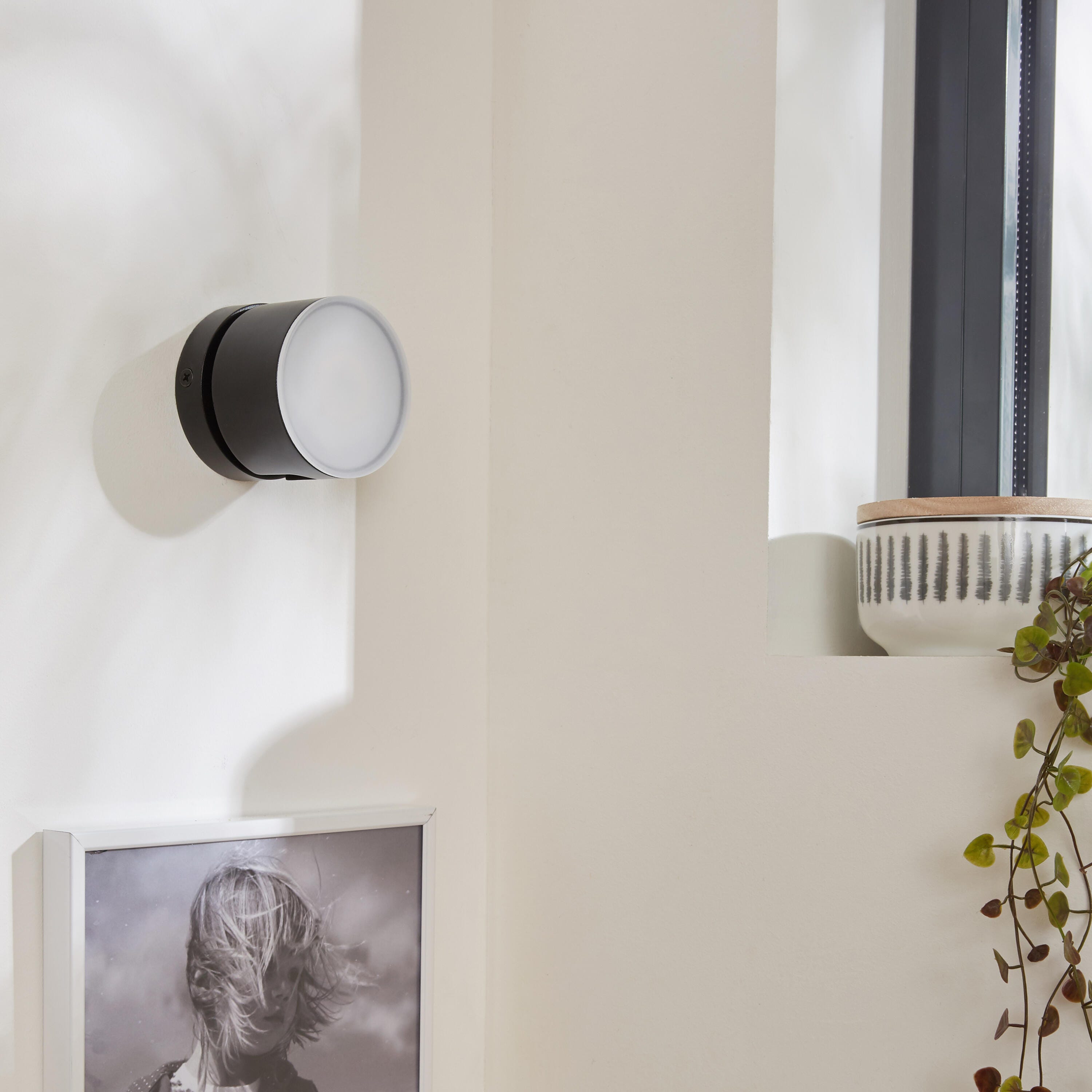 Applique LED, alluminio / acrilico, nero, Dopan, INSPIRE - 3