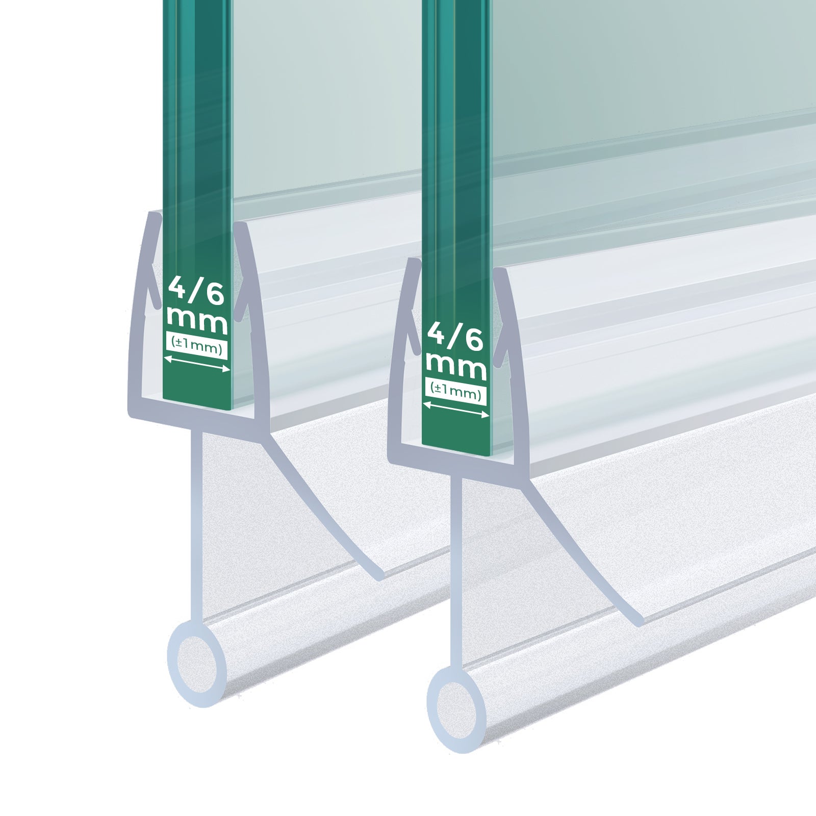 Goma Mampara Ducha 2 X 100 Cm - Junta Mampara Ducha Para Puertas De 7-8 Mm - Goma Para Mampara Ducha Para Puertas De 7 8 Mm Goma Para Mampara De Ducha Cortable Facil De Instalar 90083795