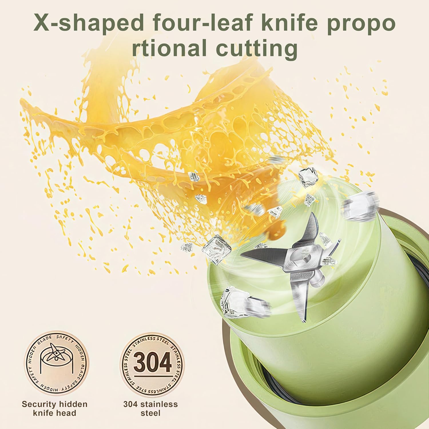 Blender Portable 650 Ml - Mixeur Smoothie Puissant 20000 Tr/min, 6 Lames Inox, Rechargeable USB-C, Noir