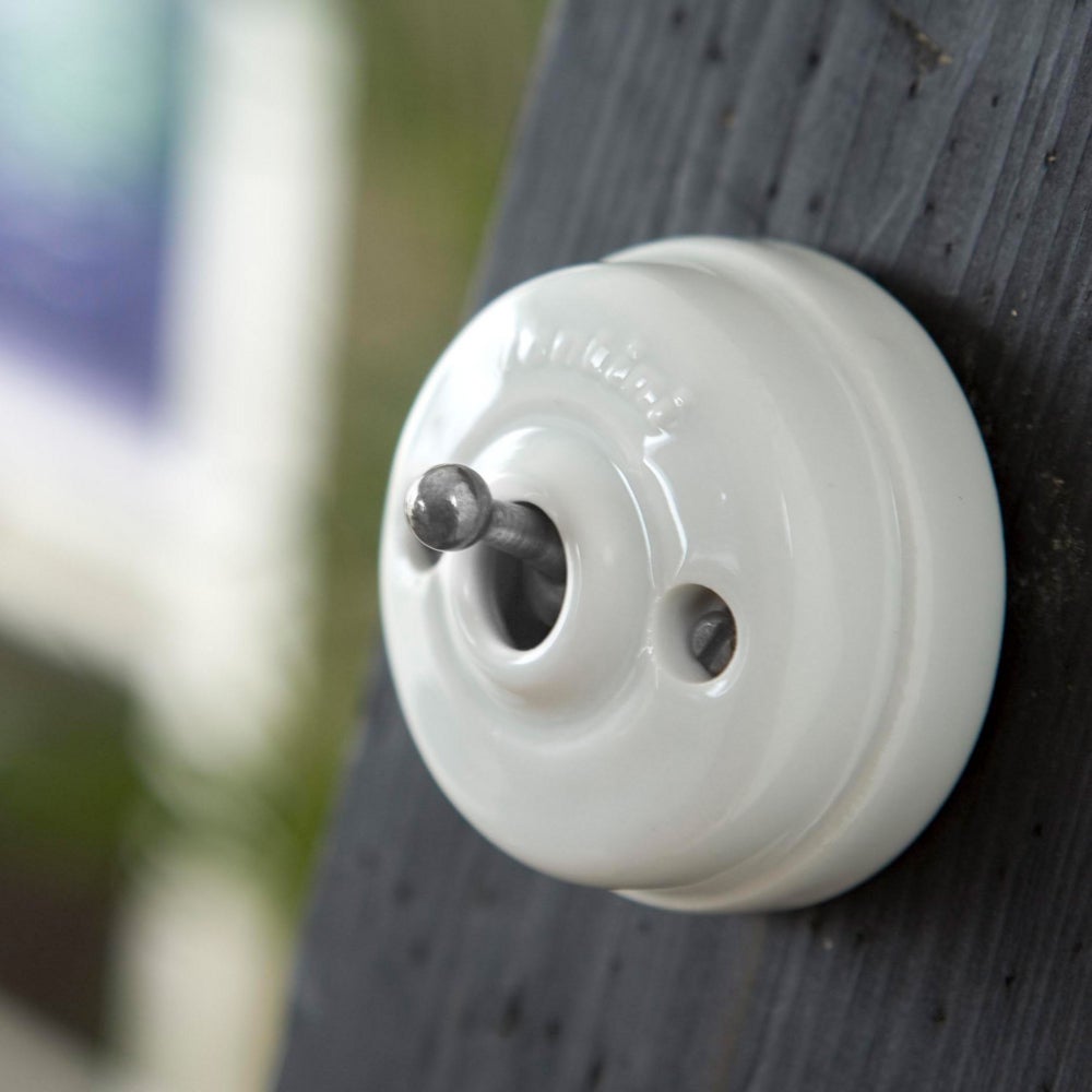 Va-et-vient porcelaine [fontini] Dimbler, 2700 W, chrome brillant, installation apparent ou encastré, design néo-vintage, certifié CE60308 - 2