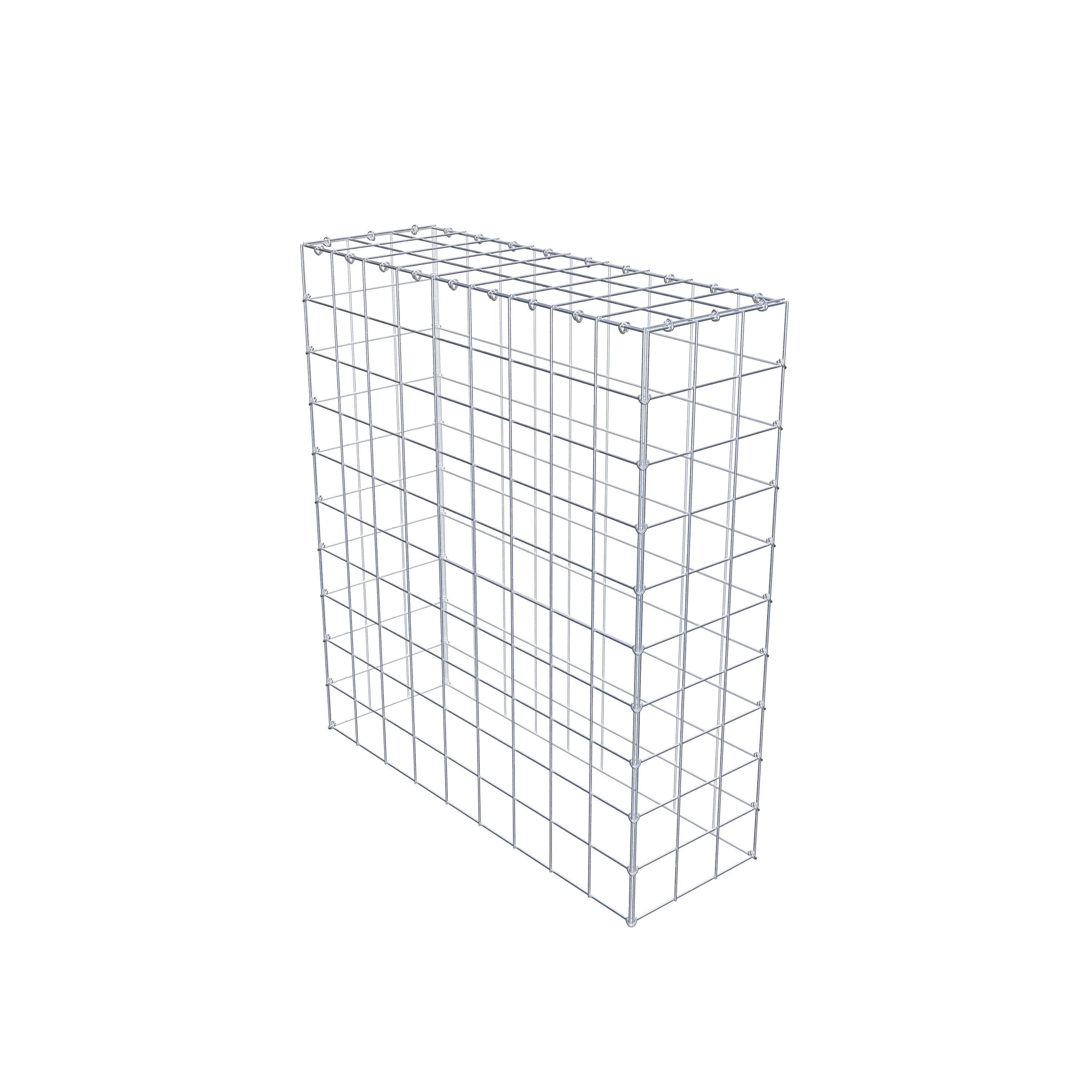 Gavión para apilar en acero galvanizado 100x90x30cm (LxAxP), malla 10 x 10cm, Anillo en C, sin rejilla inferior - 6