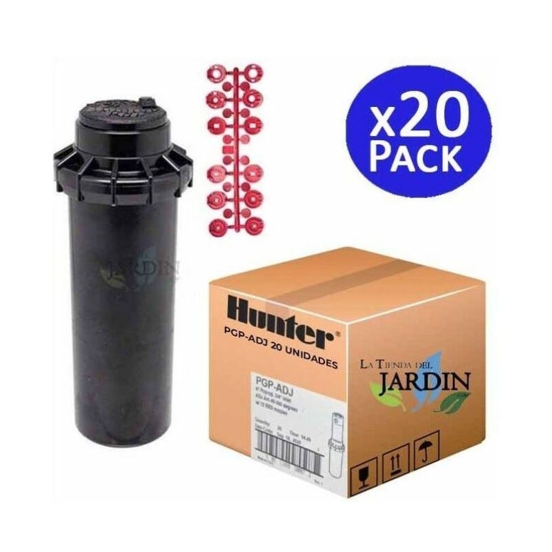Arroseur d'arrosage Hunter PGP-ADJ 3/4'' | Lot de 20 arroseurs de jardin escamotables 6,4-15,8 m Arroseur d'arrosage Hunter PGP-ADJ 3/4'' | Lot de 20 arroseurs de jardin escamotables 6,4-15,8 m