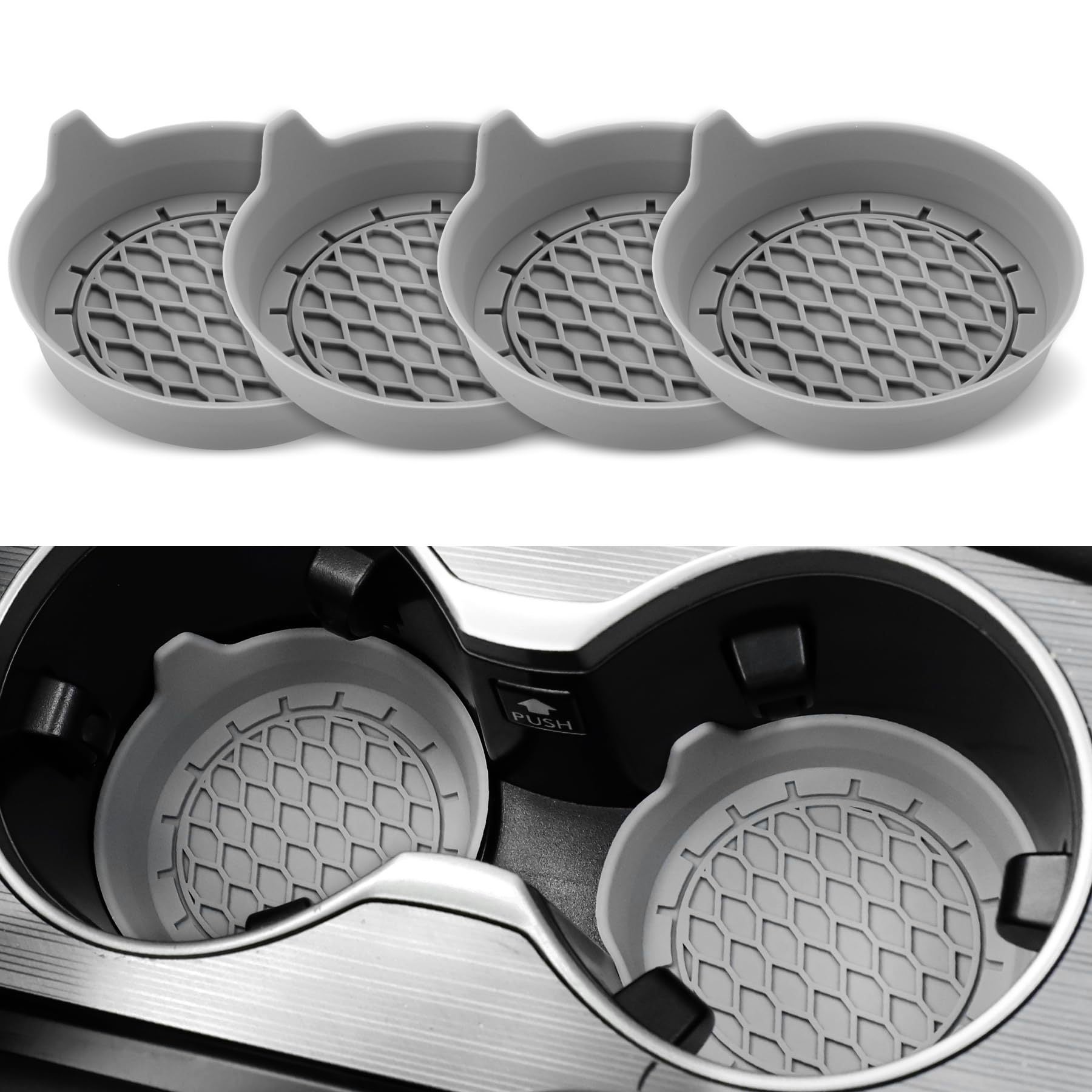 4 Sottobicchieri In Silicone Per Auto, Colori Vivaci, Antiscivolo E A Prova Di Perdite. Universali Per SUV, Camper E Non Solo!