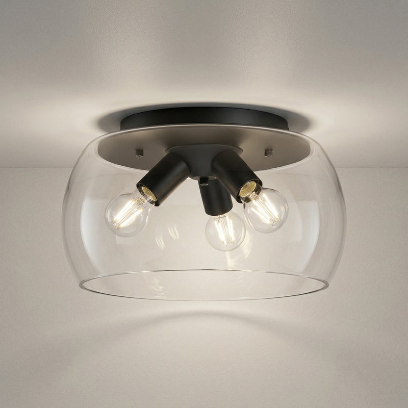 Lampa sufitowa Ursula czarna-kolor dymny 3xE27x40W metal wym:24x40x40cm IP20 Rabalux