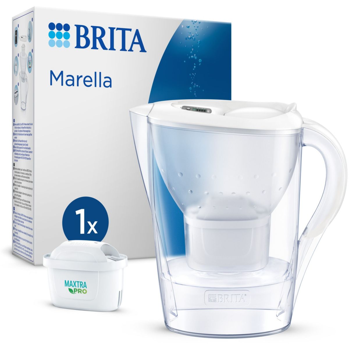 BRITA Marella Waterfilterkan 2.4L + MAXTRA PRO Waterfilter 1051118