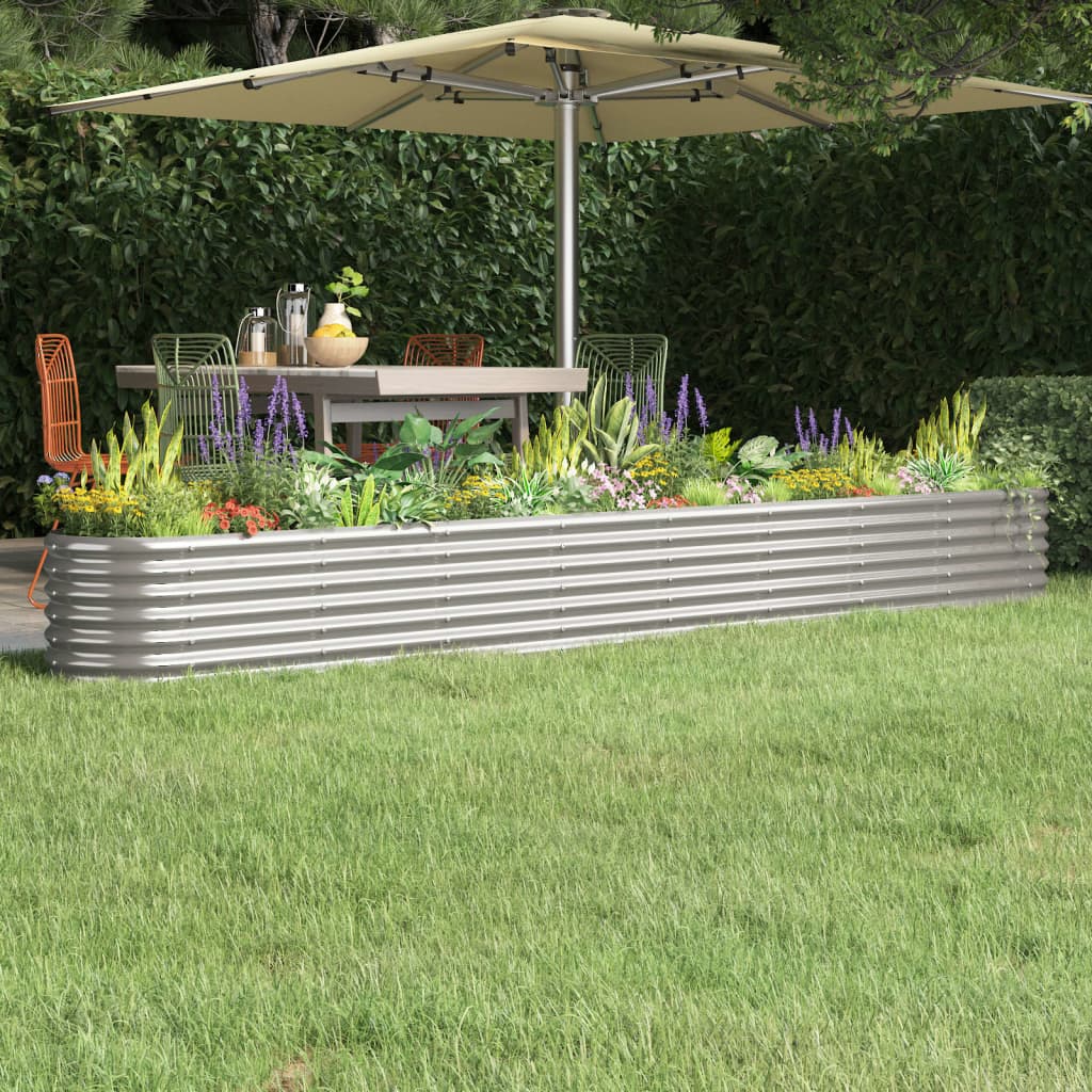 Aiuola rialzata da giardino Rusty 240x40x77 cm in acciaio corten