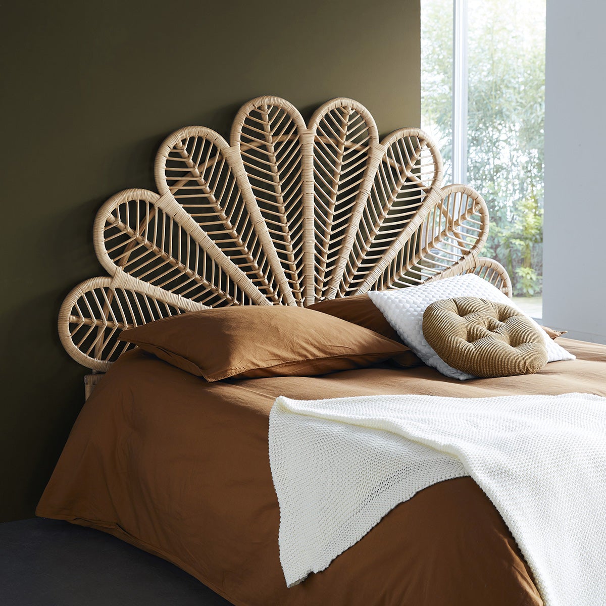 Tête de lit en rotin 160 cm COLETTE - 5