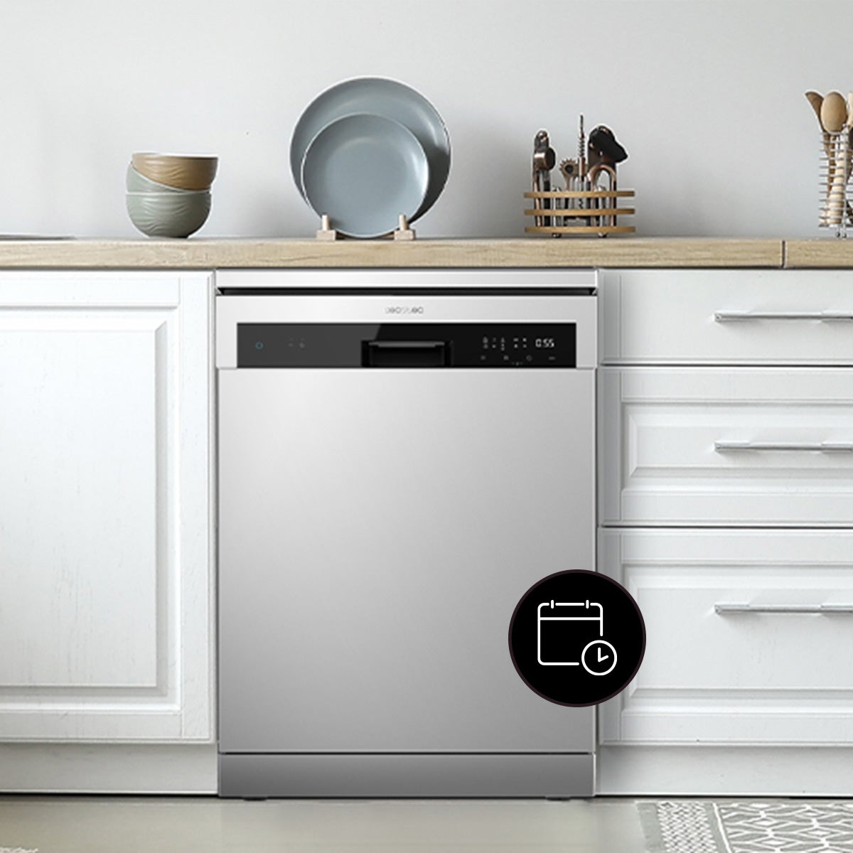 Cecotec Lave-vaisselle Indépendant de 60 cm Bolero Aguazero 6200 Inox D. 14 Couverts, 6 Programmes avec Dual Zone Wash, Dry+ - 5