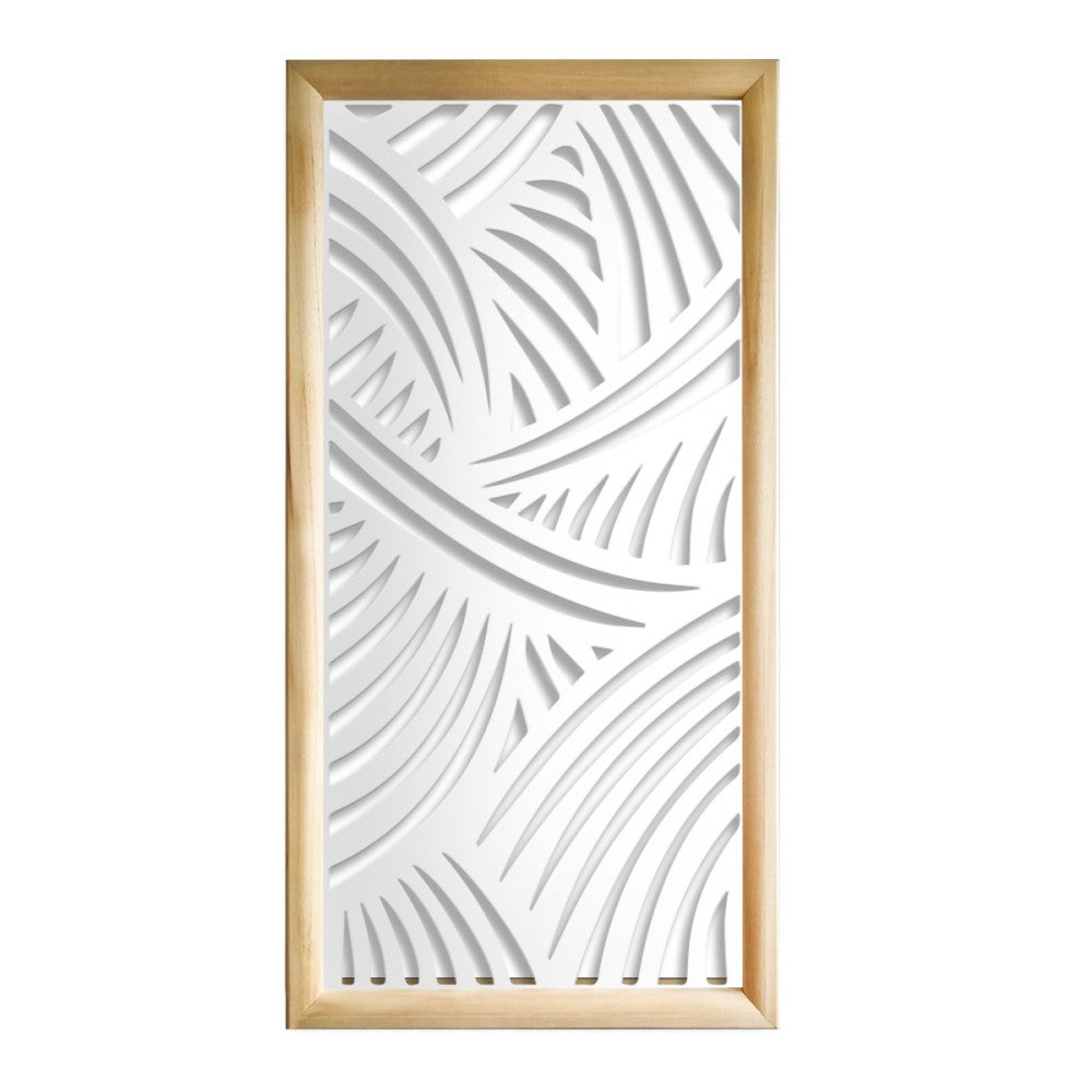 BANDS - Prostokątne moduły dekoracyjne z drewna i PVC - Rozmiar 47x94 cm - Grubość 47 mm - Kolor wewnętrzny BIAŁY