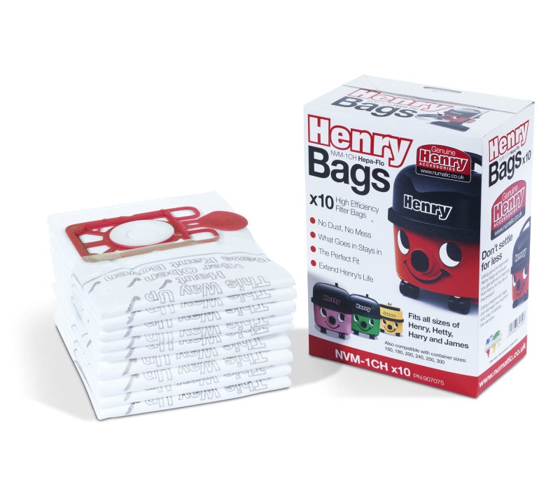 Lot De 10 Sacs Aspirateur Henry NVM-1CH/907075 HepaFlo - Authentiques Numatic