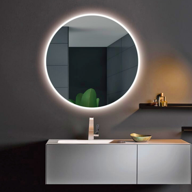 Miroir De Salle De Bain Rond Rétroéclairé LED 50 | Miroir LED Avec 3 Ans De Garantie Classe Energetique A 92603177