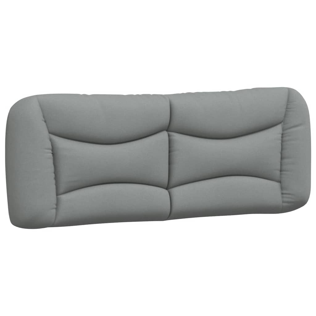 vidaXL Cabecero de cama acolchado tela gris claro 120 cm - 2