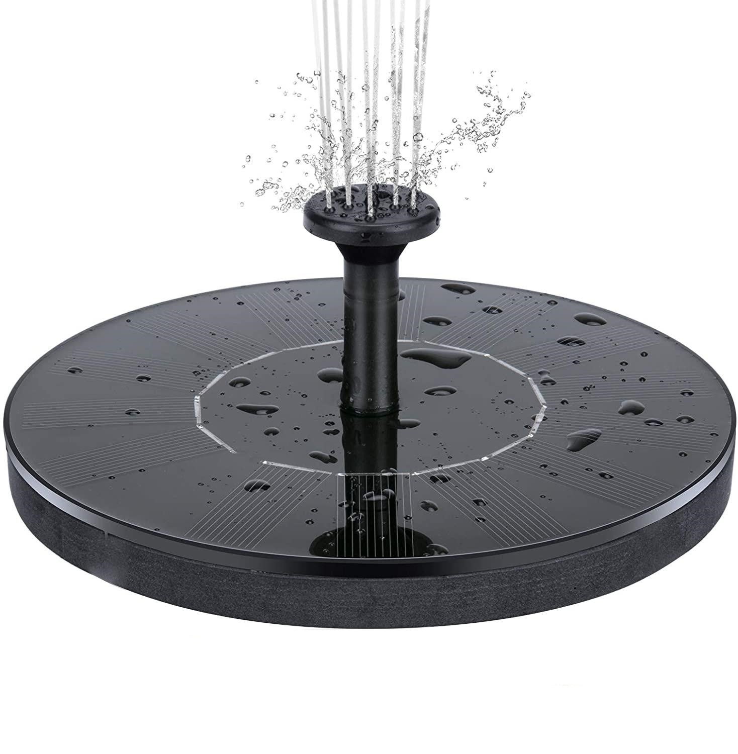 Fontaine solaire décorative 16 cm Noir - 2