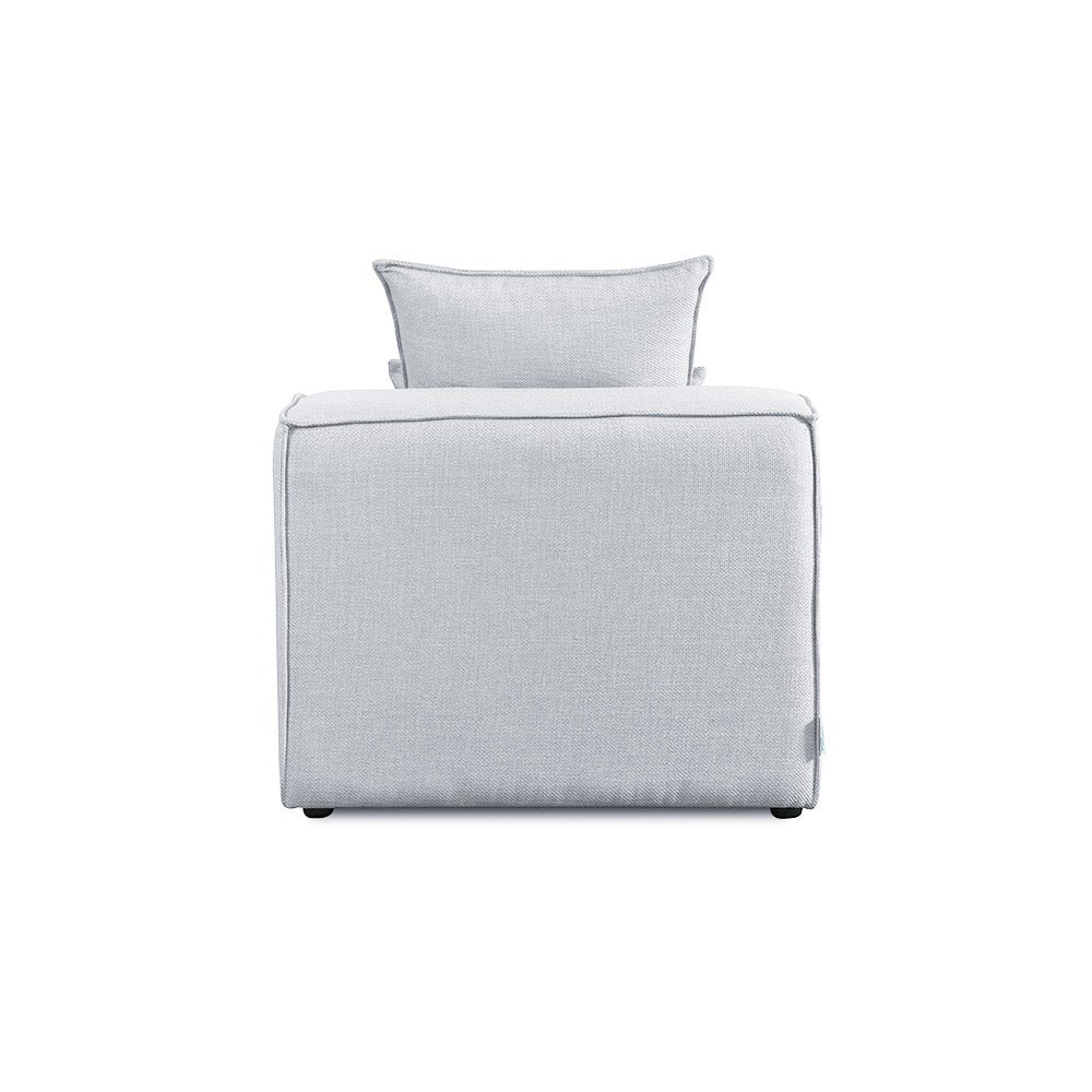 HOME DELUXE - Canapé central VERONA - Gris clair, env. 87 x 70 x 120 cm, hauteur d'assise : 46 cm, profondeur d'assise : 80 cm I Canapé modulaire - 3