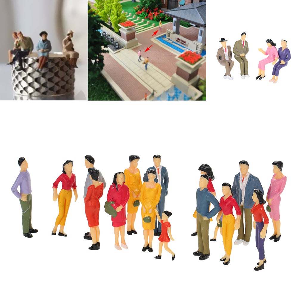 Sanfoelek Lot De 20 Figurines De Passagers De Train Peintes – Échelle 1:25 – Parfait Pour Maquettes Et Paysages Ferroviaires