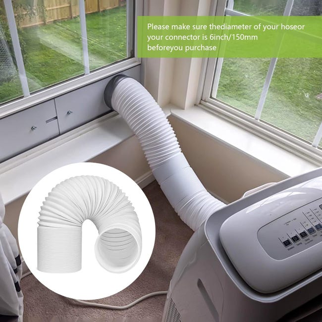 Tuyau d'évacuation universel pour climatiseurs portables (2 m - 150 mm de diamètre) Kit pour climatiseurs, déshumidificateurs et extracteurs - 4