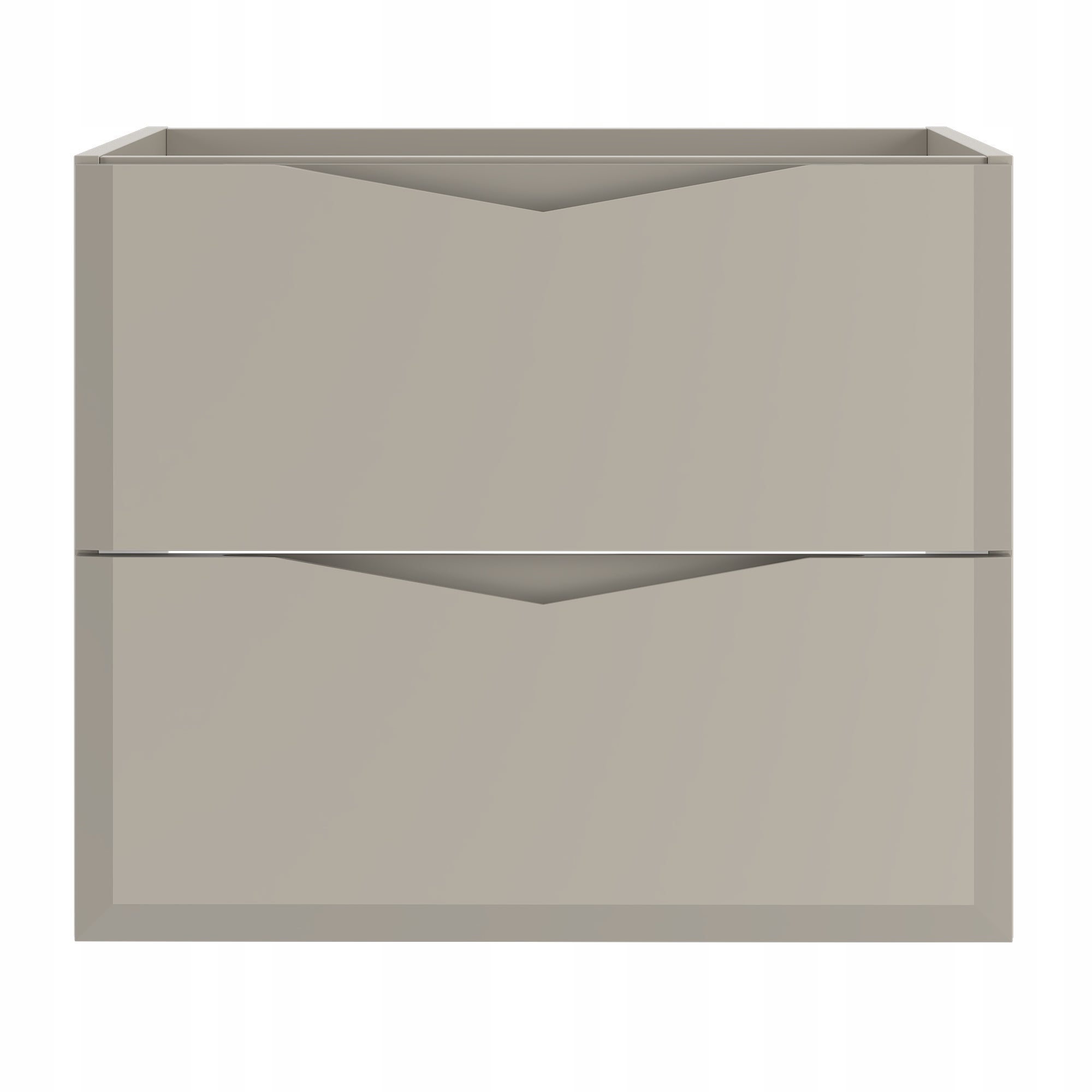 Szafka łazienkowa DELICA 60 cm kaszmir wisząca 2 szuflady frezowane MDF mat - 2