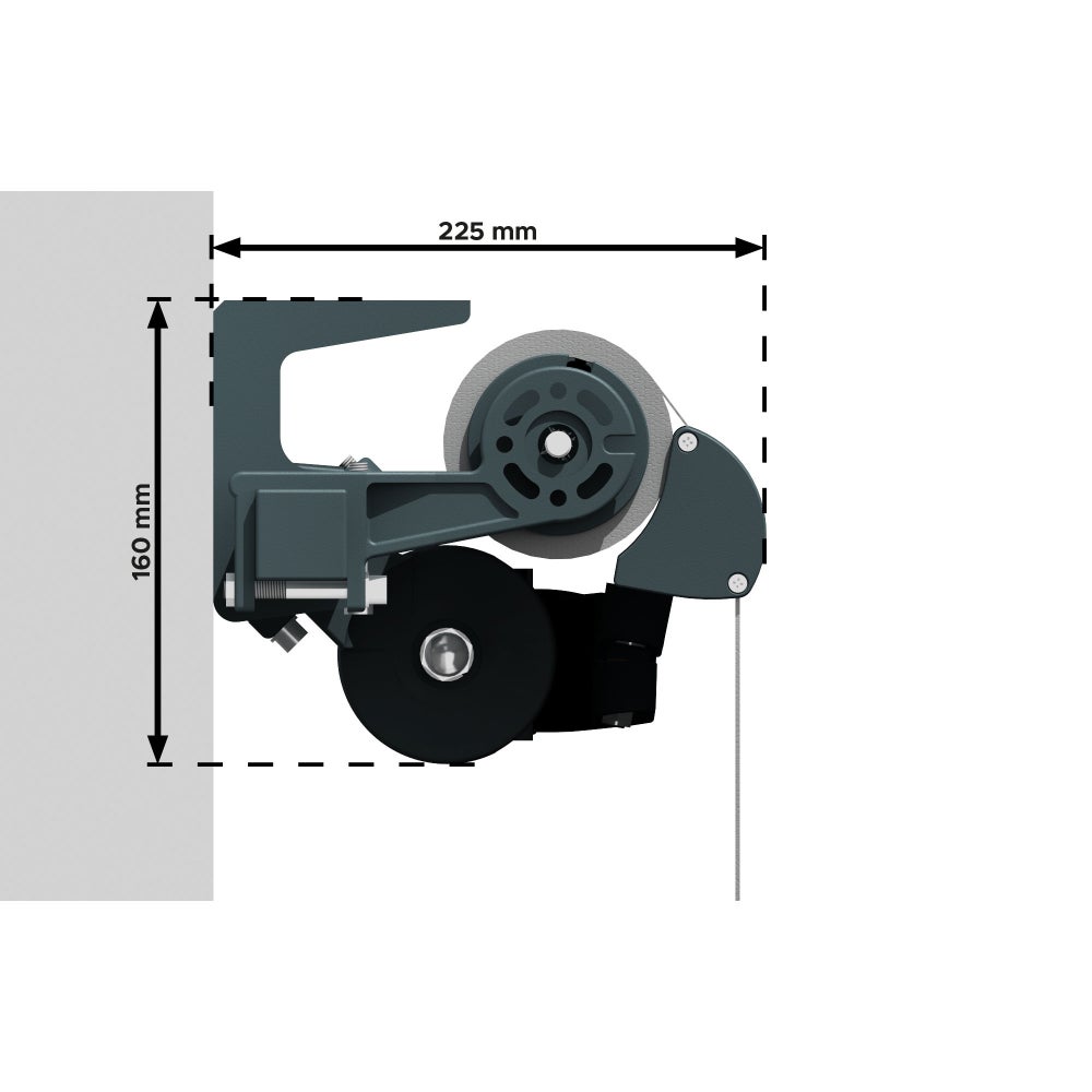 Store banne monobloc MEILE 5.98 x 3.50m (Manuel - Toile : Gris clair - Armature : Gris anthracite) - 4