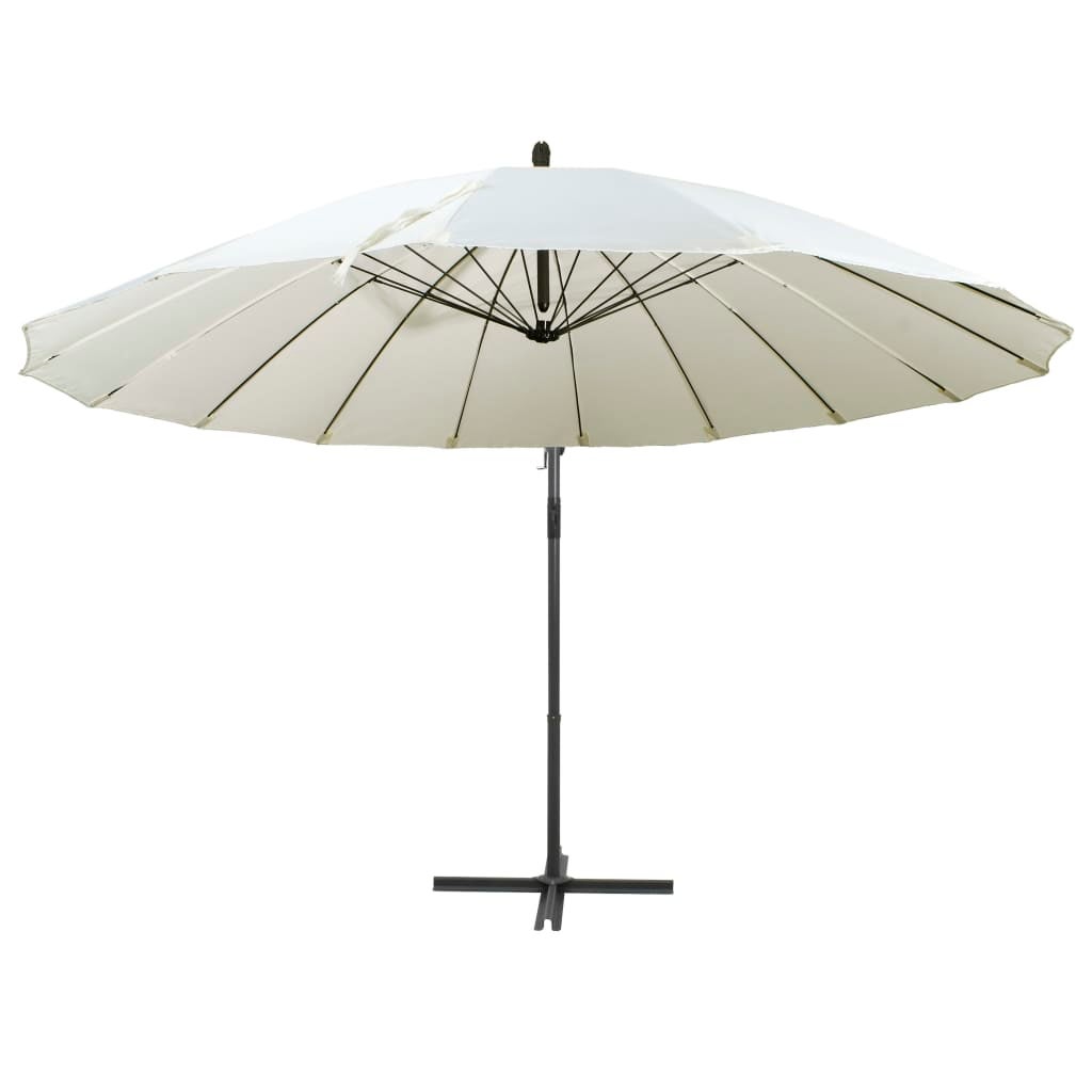 Parasol suspendu Blanc 3 m Aluminium - 3