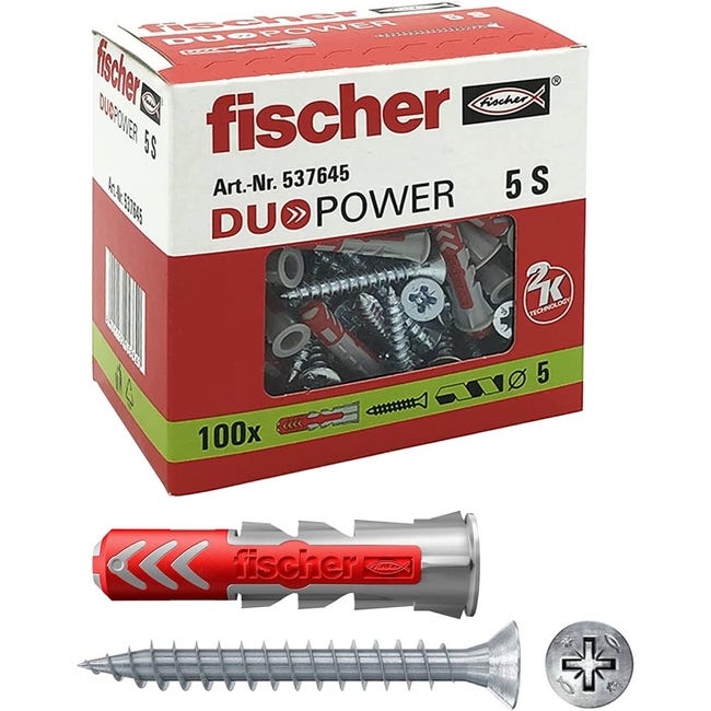 Fischer Propack Duopower 5x25, 300x Tasselli Con Vite In Barattolo - Foto 8