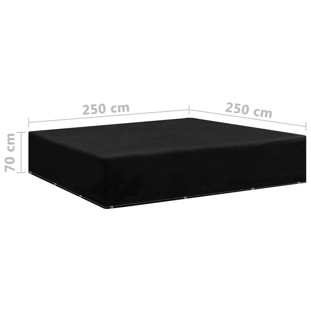 Maison Exclusive - Housses de salon de jardin 2 pcs 12 œillets 250x250x70 cm - 6