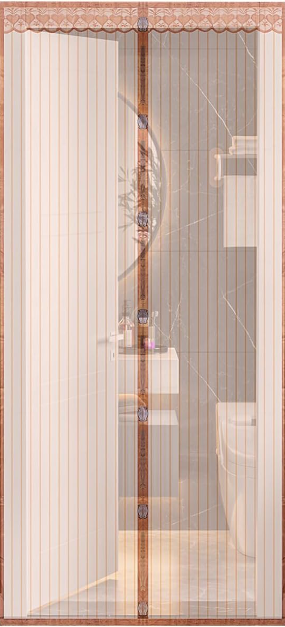 Moustiquaire magnétique à rayures, 140 x 240 cm (marron) | Leroy Merlin