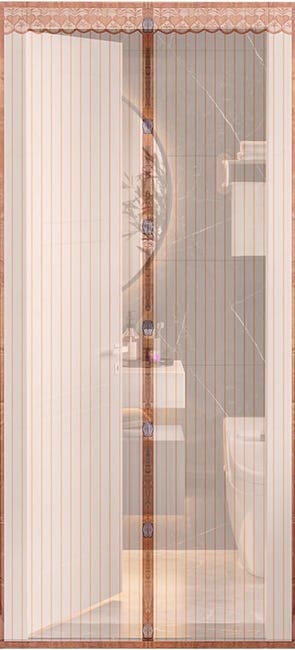 Moustiquaire magnétique à rayures, 140 x 240 cm (marron) | Leroy Merlin