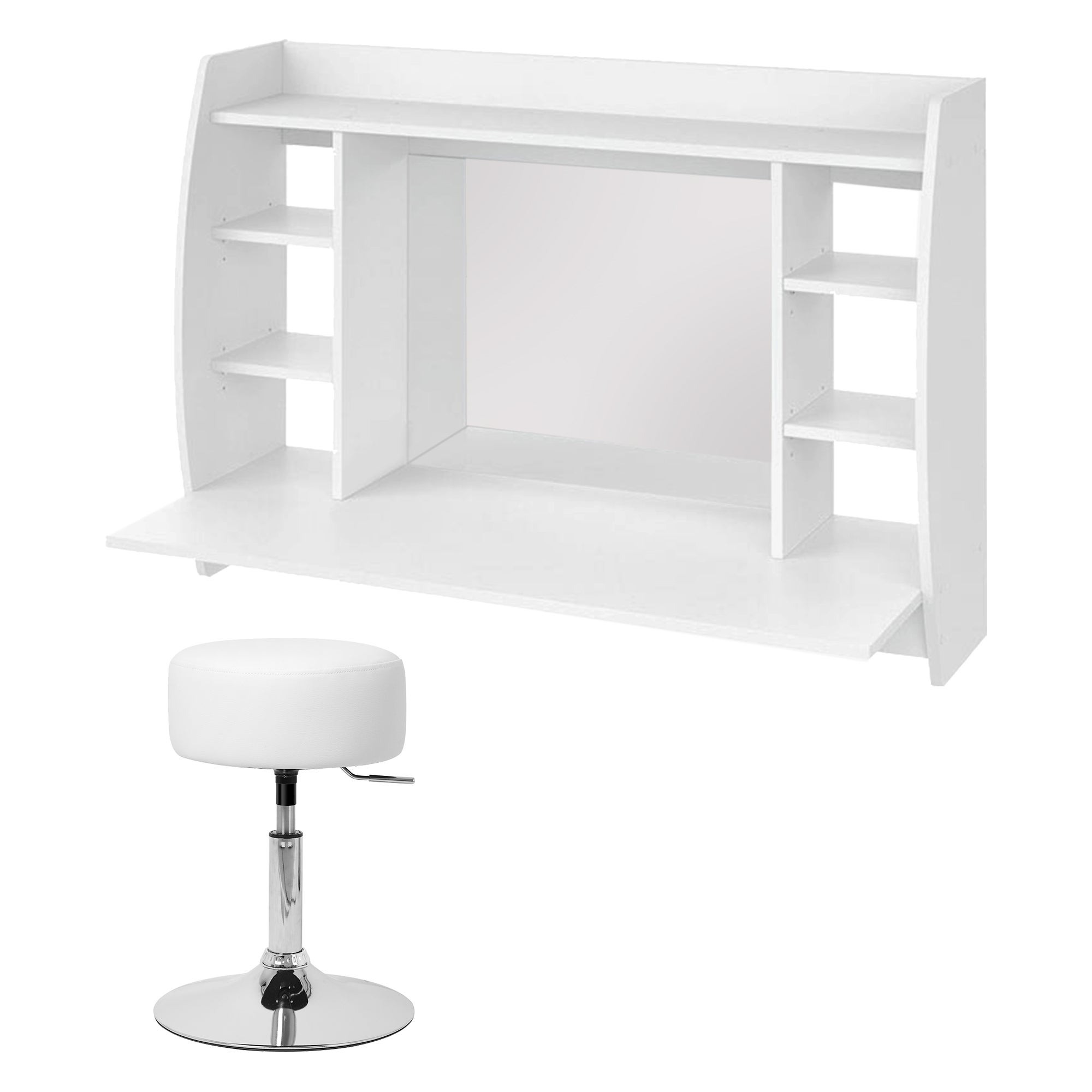 Ensemble de toilette de maquillage blanc avec lumières coiffeuse