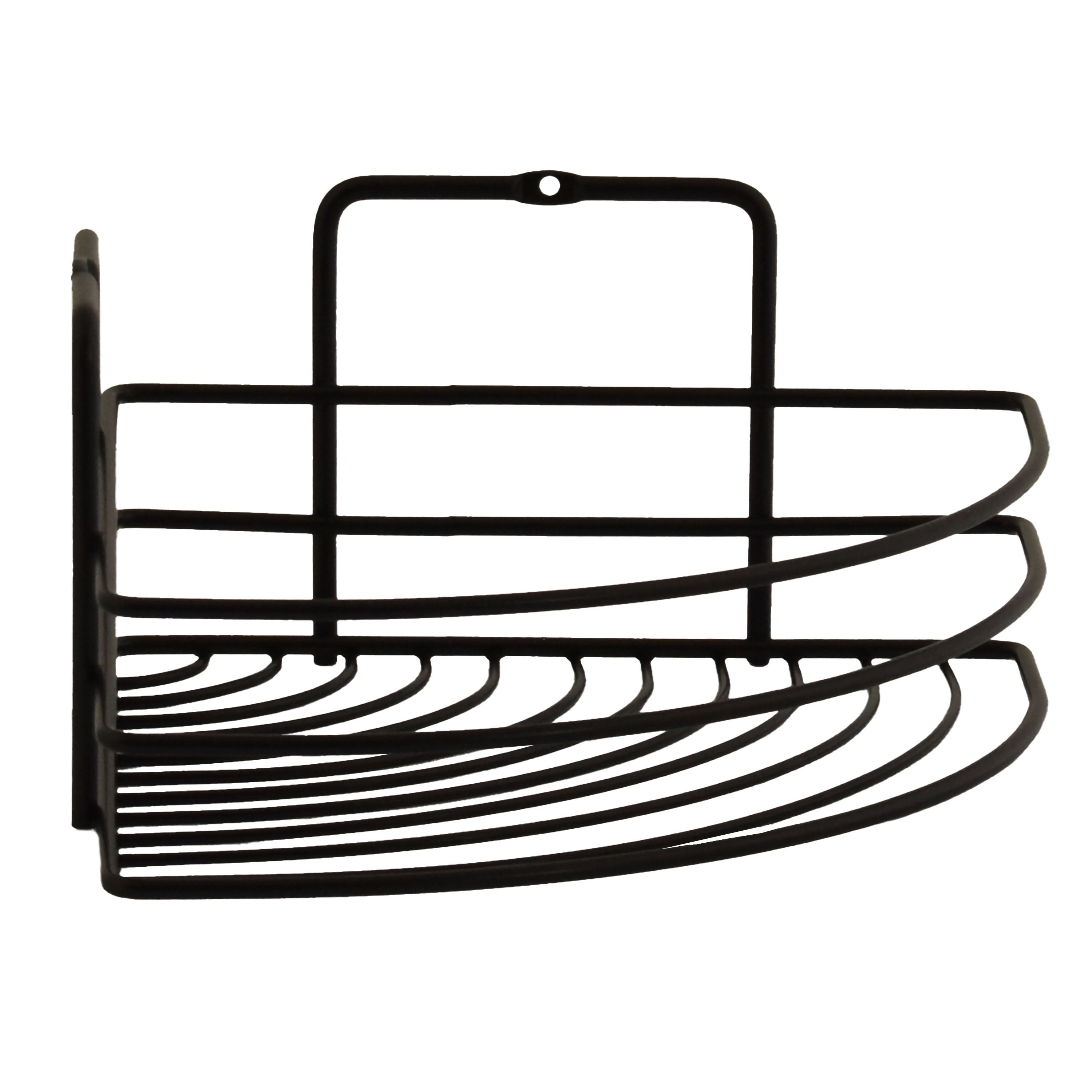 Półka narożna Sepio narożna czarna druciana trwała