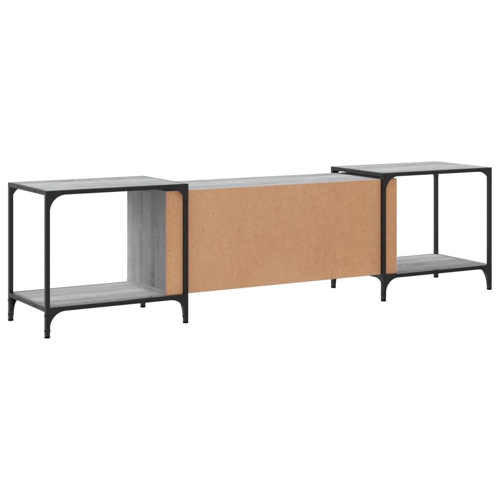 Meuble TV sonoma gris 203x37x50 Bois d'ingénierie - 6