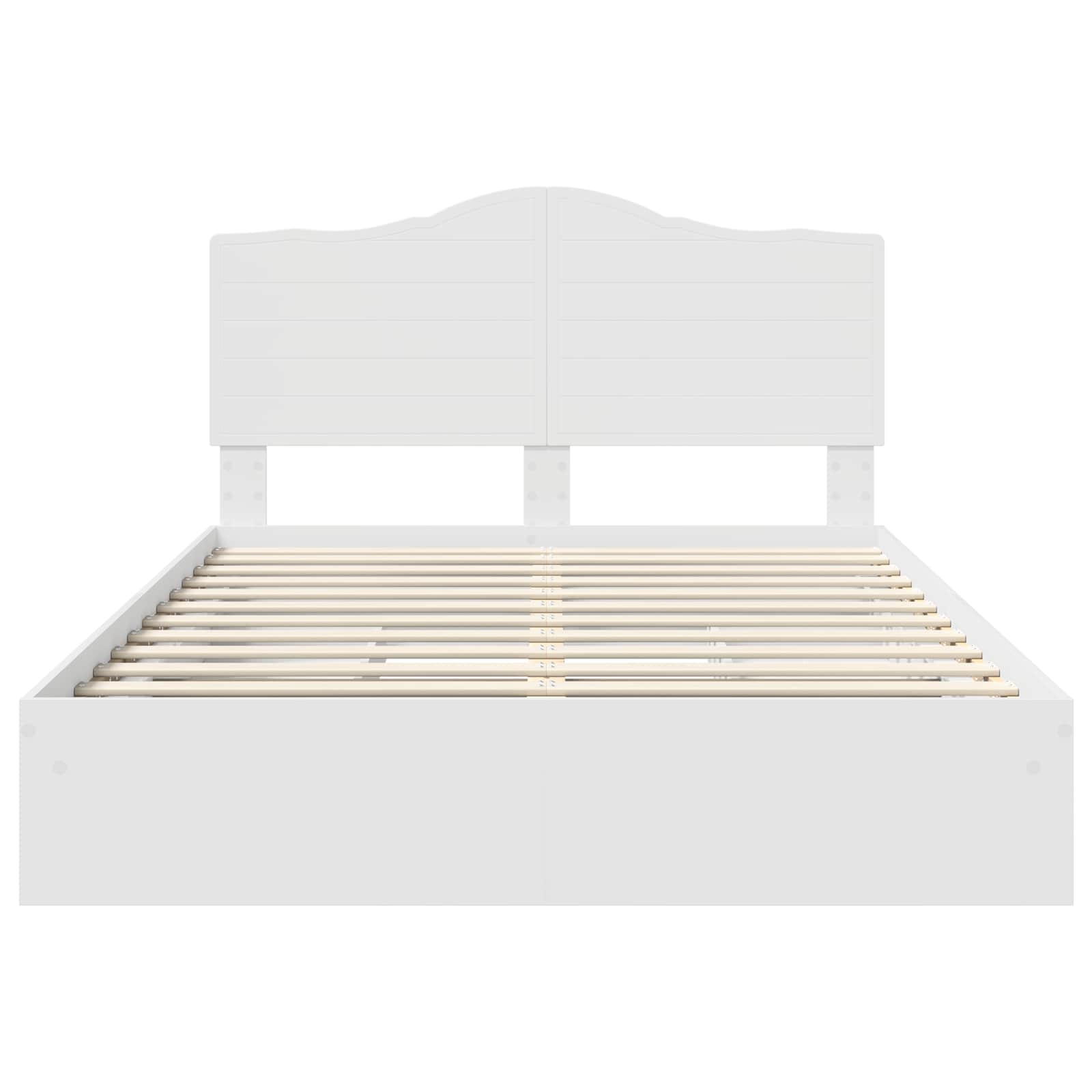 Lit de rangement réglable Blanc 140 x 200 cm panneau de bois - 8