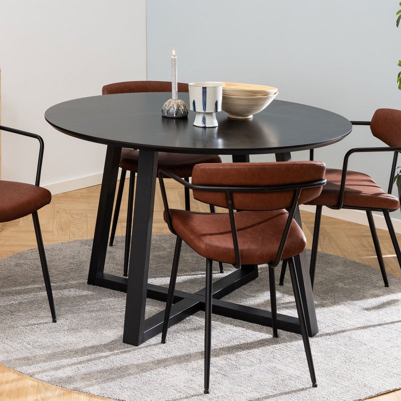 Malika stół do jadalni Ø120cm czarny.