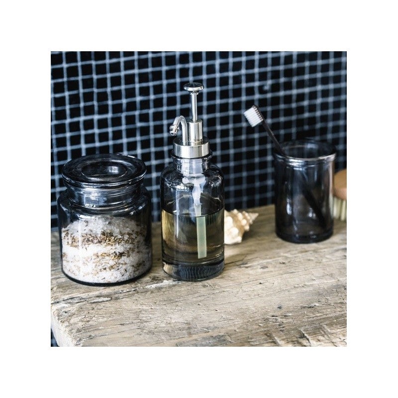 Boite à cotons Verre YOKO Fumé Spirella - 2