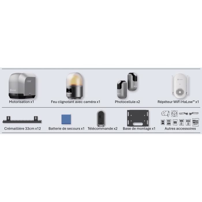 Ezviz HG2 600 PRO – Motore Smart per Cancello Scorrevole con Telecamera Integrata, Controllo Remoto e Allarme Lampeggiante - 2