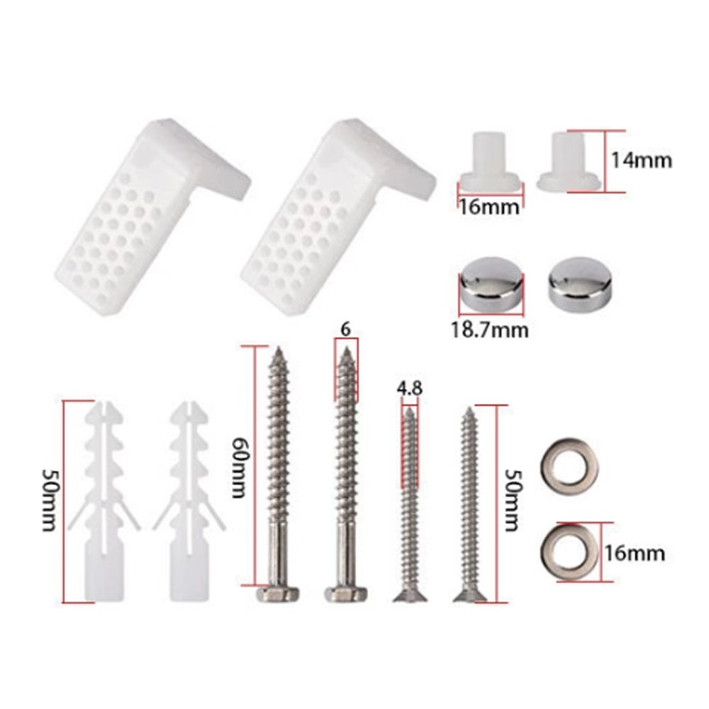 Kit Fixation WC au Sol,Vis Fixation WC, Fixation sur Pied Toilet, Support de Montage pour Fixation/Pièces de Rechange(Vis 60mm) - 3